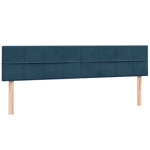 Box Spring κρεβάτι με στρώματα σκούρο μπλε 180x220 cm Βελούδινο - Pakobazaar