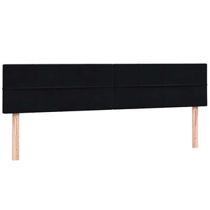 Κρεβάτι Box Spring με στρώματα Μαύρο 200x220 cm Βελούδινο - Pakobazaar