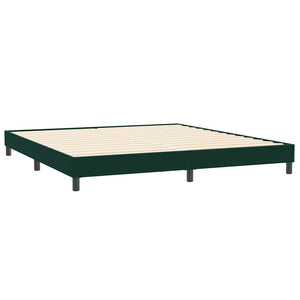 Box Spring Κρεβάτι με στρώματα Σκούρο πράσινο Βελούδινο - Pakobazaar