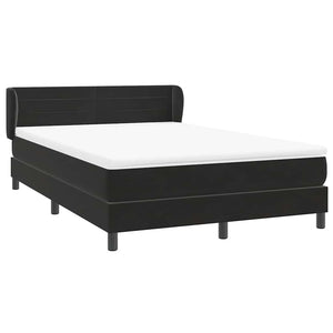 Κρεβάτι Boxspring με Στρώμα Μαύρο 1140x210 εκ. Βελούδινο - Pakobazaar