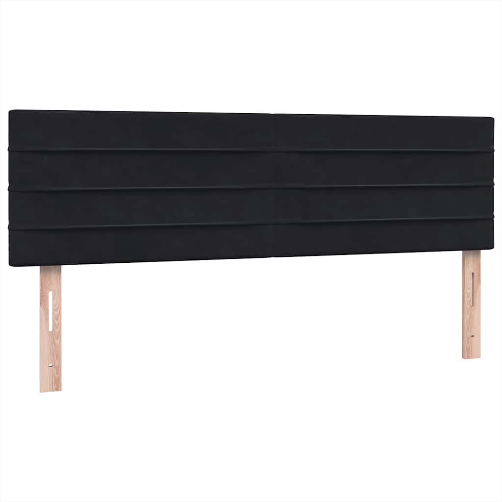 Κρεβάτι Boxspring με Στρώμα Μαύρο 1140x210 εκ. Βελούδινο - Pakobazaar