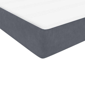Κρεβάτι Boxspring με Στρώμα Σκούρο Γκρι 160x210 εκ. Βελούδινο - Pakobazaar