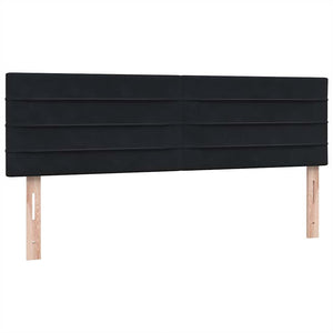 Κρεβάτι Boxspring με Στρώμα Μαύρο 160x210 εκ. Βελούδινο