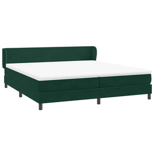 Box Spring Κρεβάτι με στρώματα Σκούρο πράσινο Βελούδινο - Pakobazaar