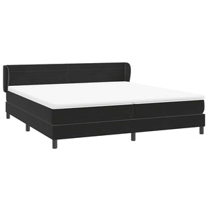 Box Spring Κρεβάτι με στρώματα Μαύρο 200x210 cm Βελούδινο - Pakobazaar