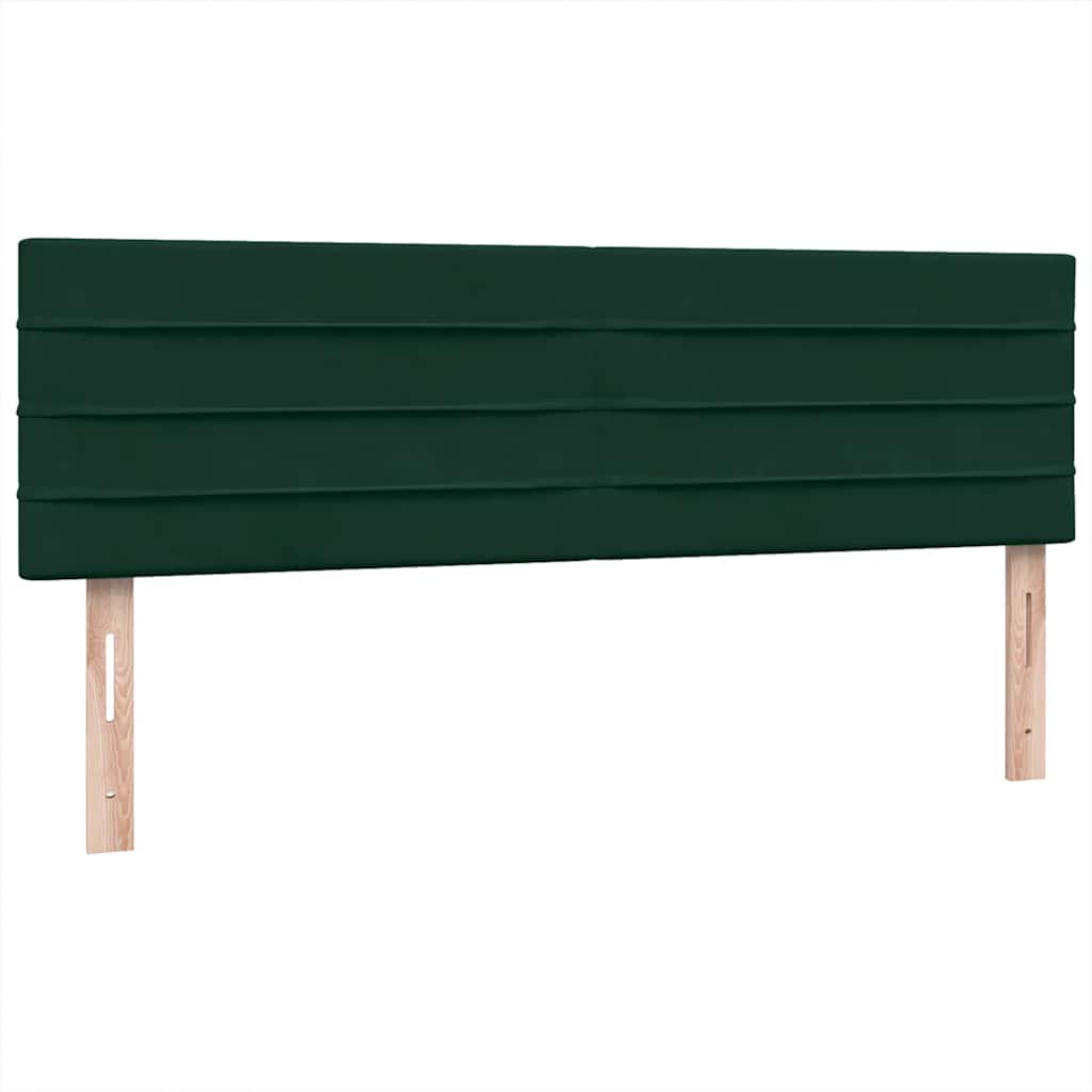 Box Spring κρεβάτι με στρώμα σκούρο πράσινο 160x220cm Βελούδινο