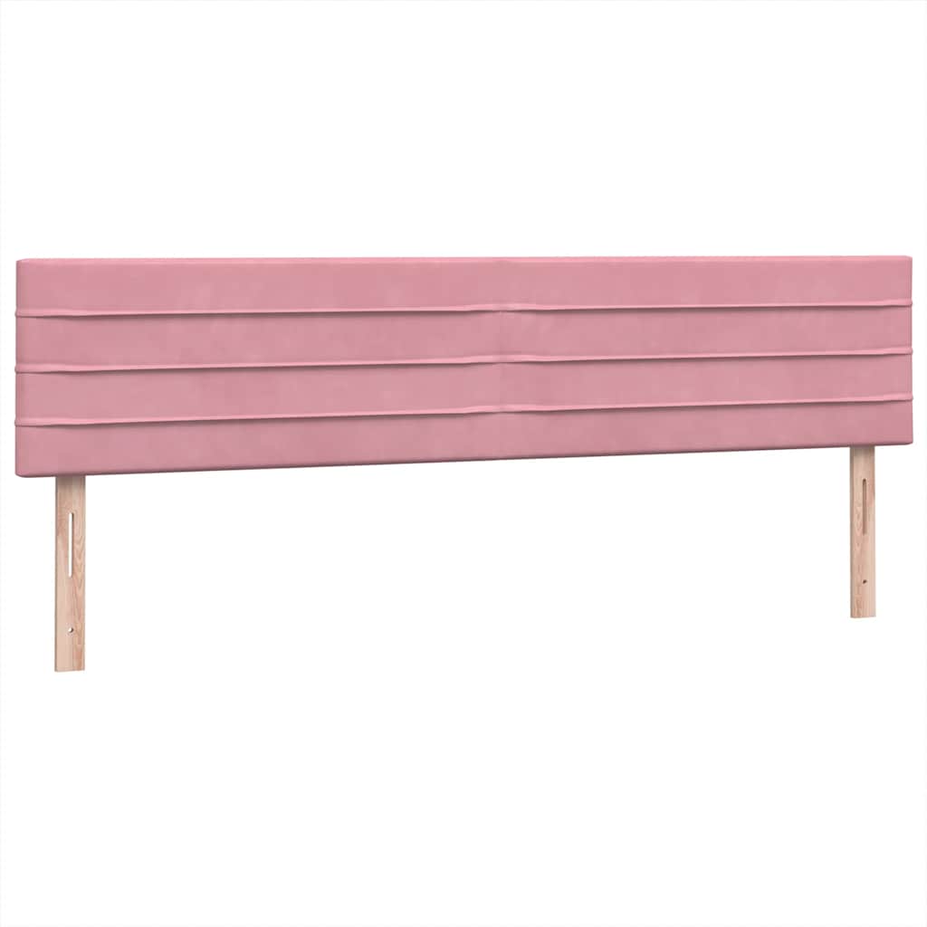 Κρεβάτι με στρώματα ροζ 180x220 cm Βελούδινο - Pakobazaar