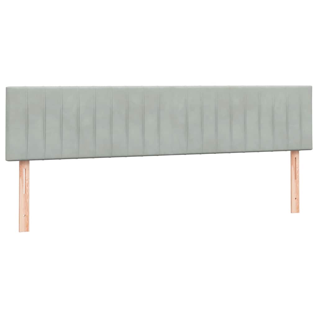 Box Spring κρεβάτι με στρώματα ανοιχτό γκρι 180x210 cm Velvet - Pakobazaar