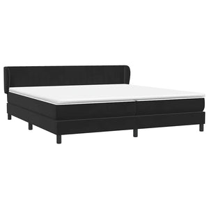 Box Spring Κρεβάτι με στρώματα Μαύρο 180x210 cm Velvet - Pakobazaar