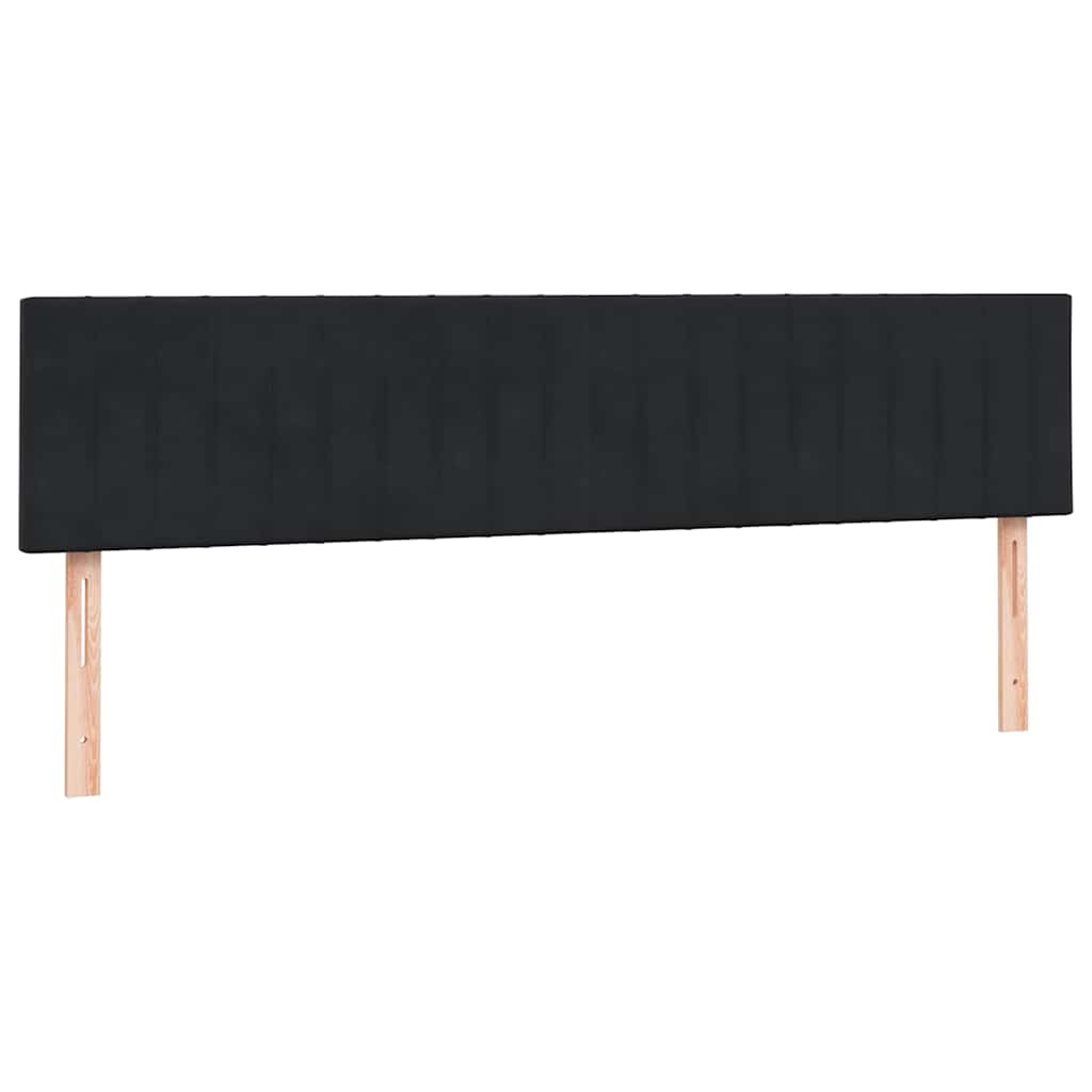 Box Spring Κρεβάτι με στρώματα Μαύρο 180x210 cm Velvet
