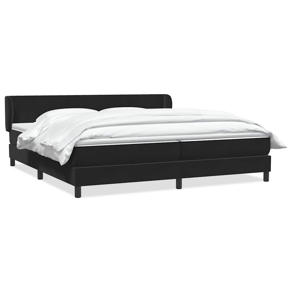 Box Spring Κρεβάτι με στρώματα Μαύρο 200x210 cm Βελούδινο - Pakobazaar