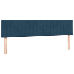 Box Spring Κρεβάτι με στρώματα Σκούρο μπλε 200x210 cm Βελούδινο - Pakobazaar