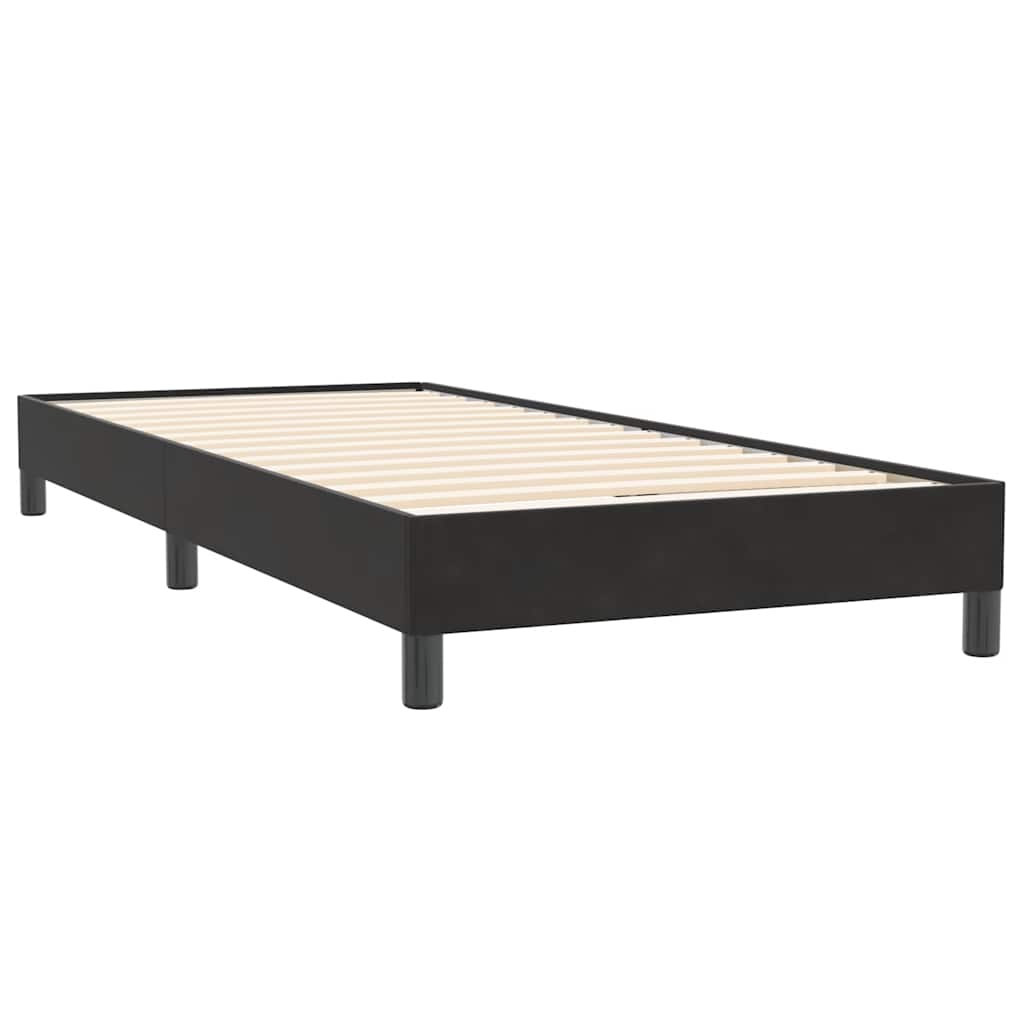 Box Spring Κρεβάτι με στρώμα Μαύρο 100x220 εκ. Βελούδινο