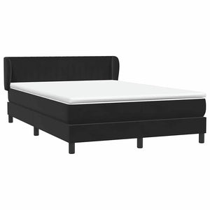 Box Spring Κρεβάτι με στρώμα Μαύρο 140x220 cm Βελούδινο