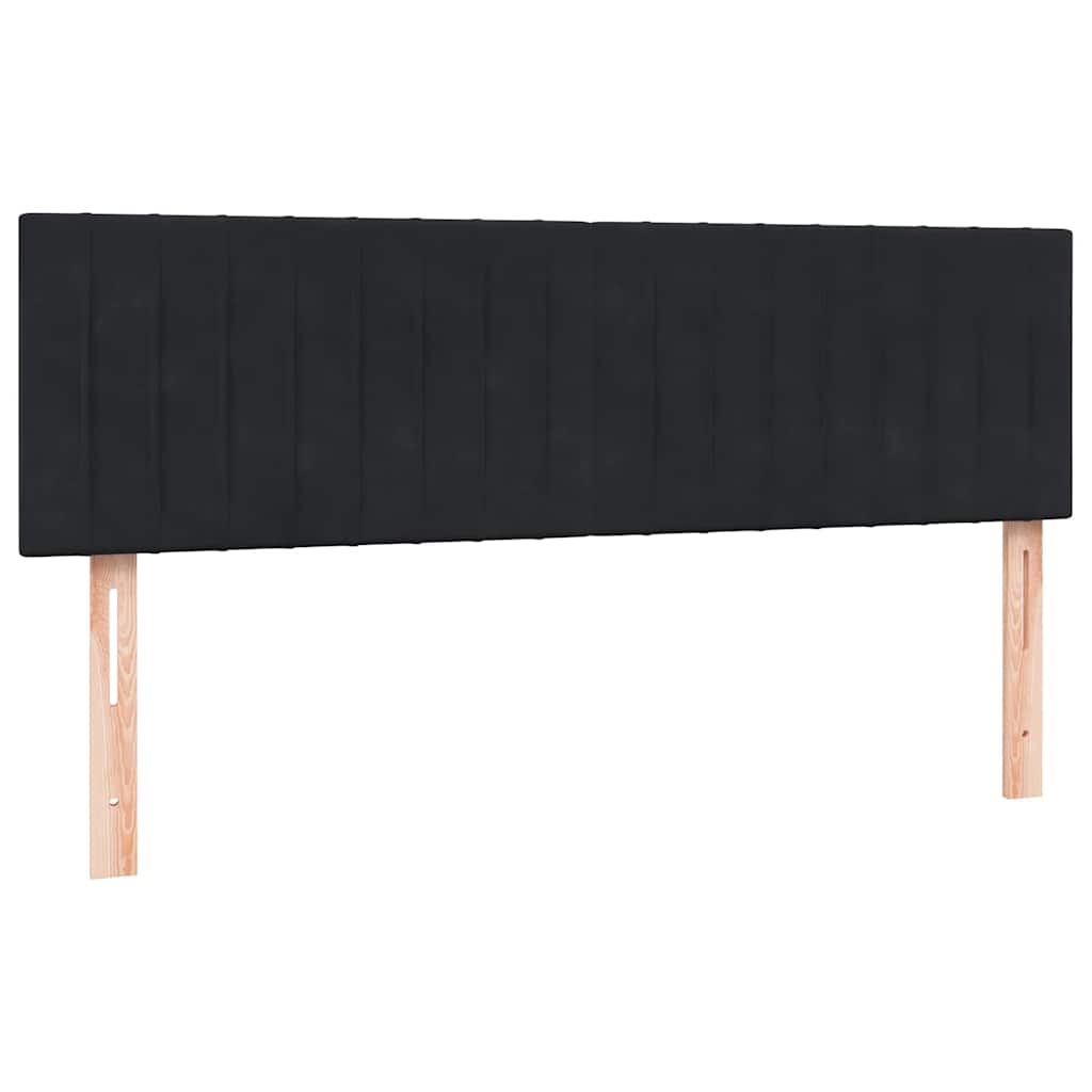 Box Spring Κρεβάτι με στρώμα Μαύρο 140x220 cm Βελούδινο
