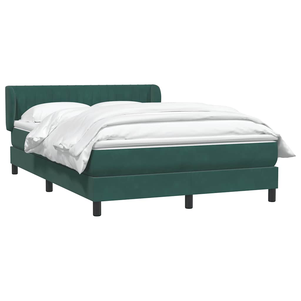 Box Spring κρεβάτι με στρώμα σκούρο πράσινο 160x220cm Βελούδινο