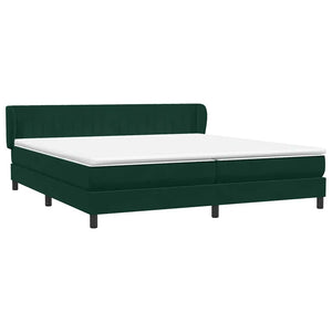 Box Spring κρεβάτι με στρώματα σκούρο πράσινο Βελούδινο - Pakobazaar