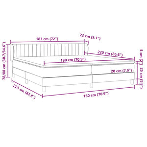 Κρεβάτι με στρώματα ροζ 180x220 cm Βελούδινο - Pakobazaar