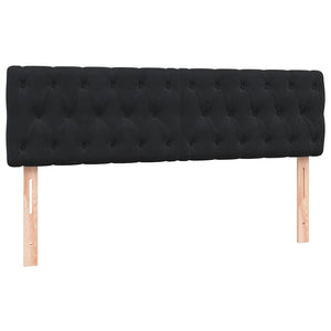 Κρεβάτι Boxspring με Στρώμα Μαύρο 1140x210 εκ. Βελούδινο - Pakobazaar