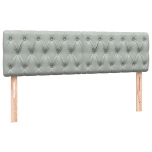 Κρεβάτι Boxspring με Στρώμα Ανοιχτό Γκρι 160x210 εκ. Βελούδινο - Pakobazaar