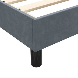 Κρεβάτι Boxspring με Στρώμα Σκούρο Γκρι 160x210 εκ. Βελούδινο - Pakobazaar