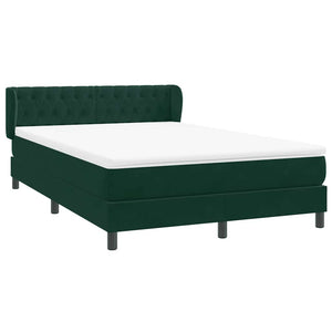 Κρεβάτι Boxspring με Στρώμα Σκούρο Πράσινο 160x210εκ. Βελούδινο - Pakobazaar