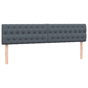 Box Spring Κρεβάτι με στρώματα Σκούρο γκρι 180x210 cm Velvet