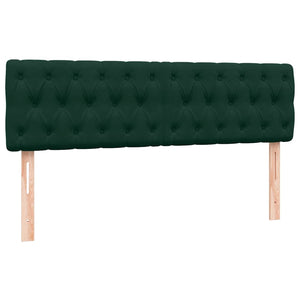 Box Spring Κρεβάτι με στρώματα Σκούρο πράσινο Βελούδινο