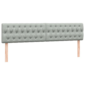 Box Spring κρεβάτι με στρώματα ανοιχτό γκρι 200x210cm Βελούδινο - Pakobazaar