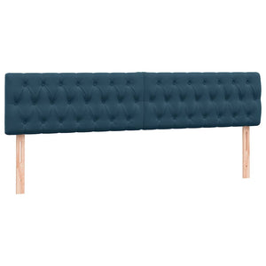 Box Spring κρεβάτι με στρώματα σκούρο μπλε 180x220 cm Βελούδινο - Pakobazaar