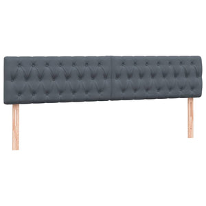 Box Spring Κρεβάτι με στρώματα Σκούρο γκρι 200x220 cm Βελούδινο - Pakobazaar