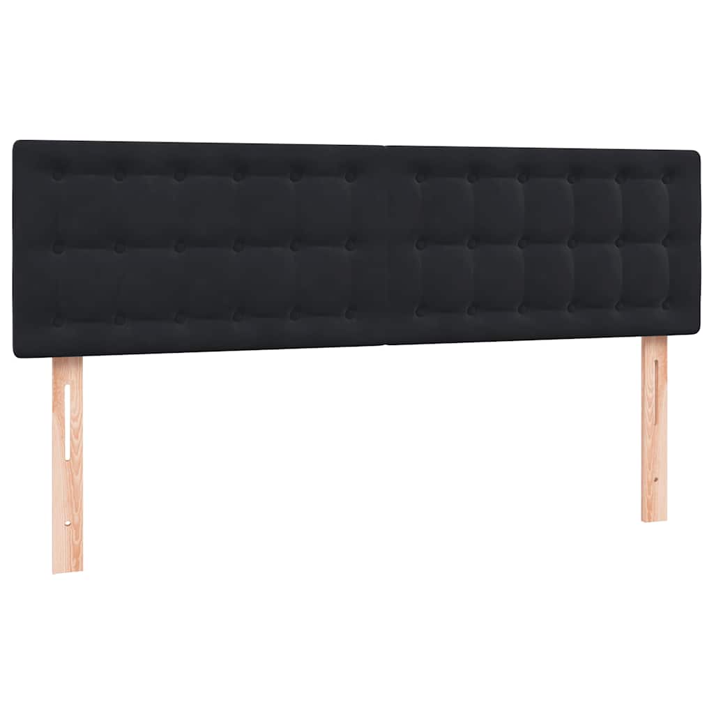 Κρεβάτι Boxspring με Στρώμα Μαύρο 1140x210 εκ. Βελούδινο - Pakobazaar