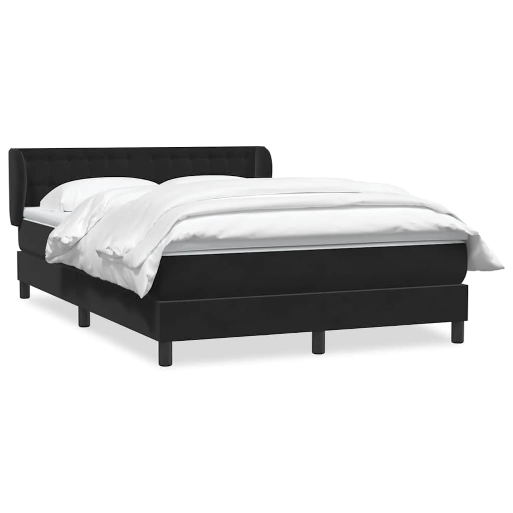 Κρεβάτι Boxspring με Στρώμα Μαύρο 160x210 εκ. Βελούδινο
