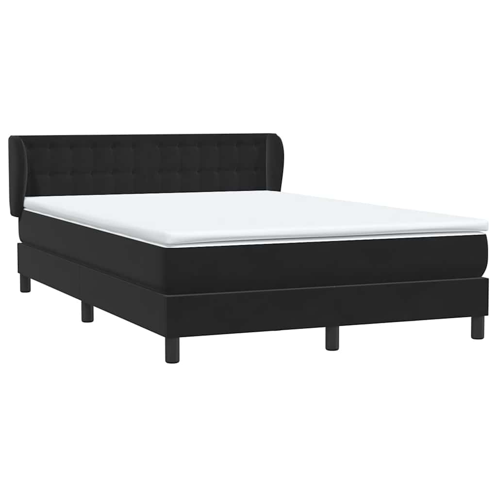 Κρεβάτι Boxspring με Στρώμα Μαύρο 160x210 εκ. Βελούδινο
