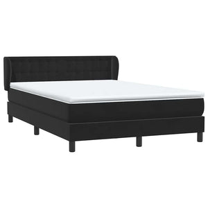 Κρεβάτι Boxspring με Στρώμα Μαύρο 160x210 εκ. Βελούδινο