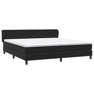 Box Spring Κρεβάτι με στρώματα Μαύρο 180x210 cm Velvet - Pakobazaar