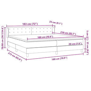 Box Spring Κρεβάτι με στρώματα Σκούρο πράσινο Βελούδινο