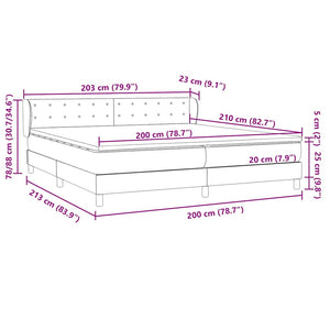 Box Spring Κρεβάτι με στρώματα Σκούρο πράσινο Βελούδινο