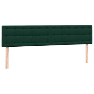 Box Spring Κρεβάτι με στρώματα Σκούρο πράσινο Βελούδινο