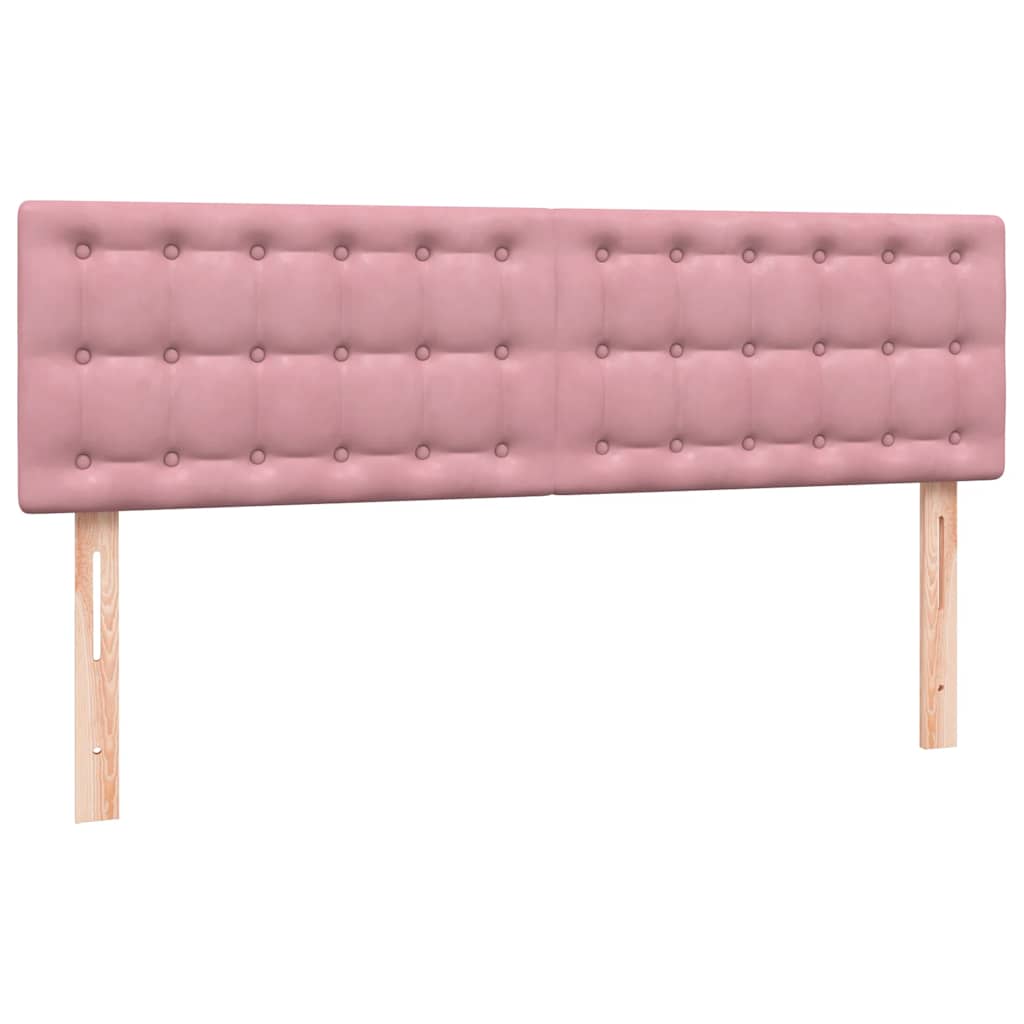 Box Spring κρεβάτι με στρώμα ροζ 140x220 cm Βελούδινο - Pakobazaar