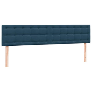 Box Spring κρεβάτι με στρώματα σκούρο μπλε 180x220 cm Βελούδινο - Pakobazaar