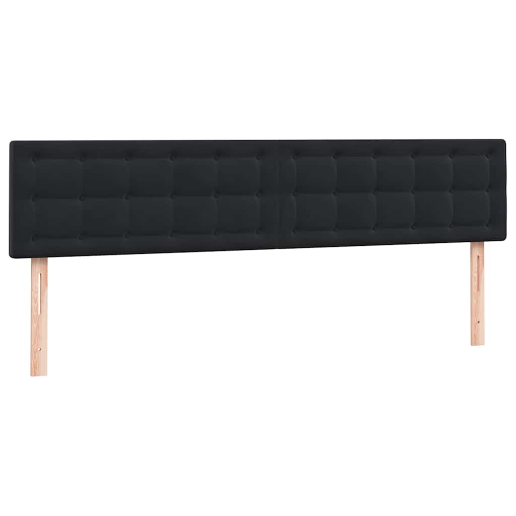 Κρεβάτι Box Spring με στρώματα Μαύρο 200x220 cm Βελούδινο