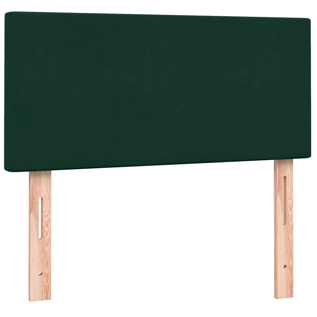 Box Spring Κρεβάτι με στρώμα Σκούρο πράσινο 80x210 cm Velvet - Pakobazaar