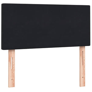 Box Spring Κρεβάτι με στρώμα Μαύρο 100x210 cm Βελούδινο - Pakobazaar