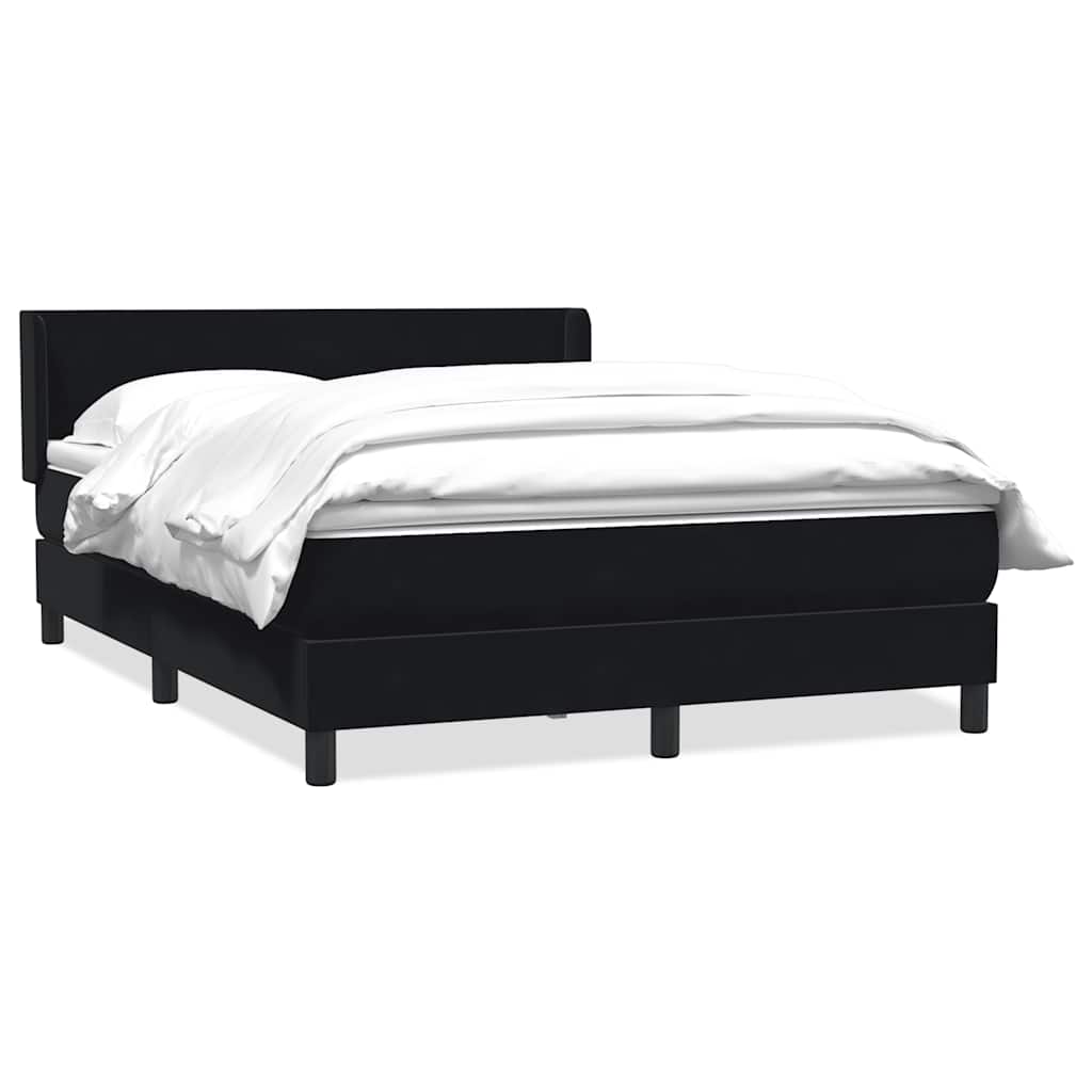 Κρεβάτι Boxspring με Στρώμα Μαύρο 1140x210 εκ. Βελούδινο - Pakobazaar