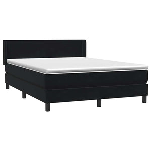 Κρεβάτι Boxspring με Στρώμα Μαύρο 1140x210 εκ. Βελούδινο - Pakobazaar