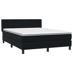 Κρεβάτι Boxspring με Στρώμα Μαύρο 160x210 εκ. Βελούδινο
