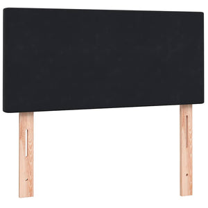 Box Spring Κρεβάτι με στρώμα Μαύρο 100x220 εκ. Βελούδινο - Pakobazaar