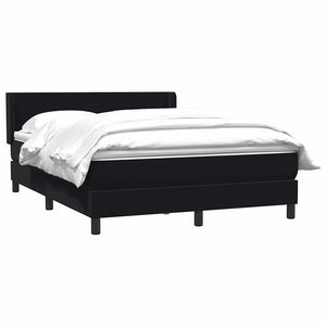 Box Spring Κρεβάτι με στρώμα Μαύρο 140x220 cm Βελούδινο