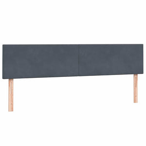Box Spring Κρεβάτι με στρώμα Σκούρο γκρι 200x220 cm Βελούδινο - Pakobazaar